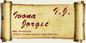 Ivona Jorgić vizit kartica
